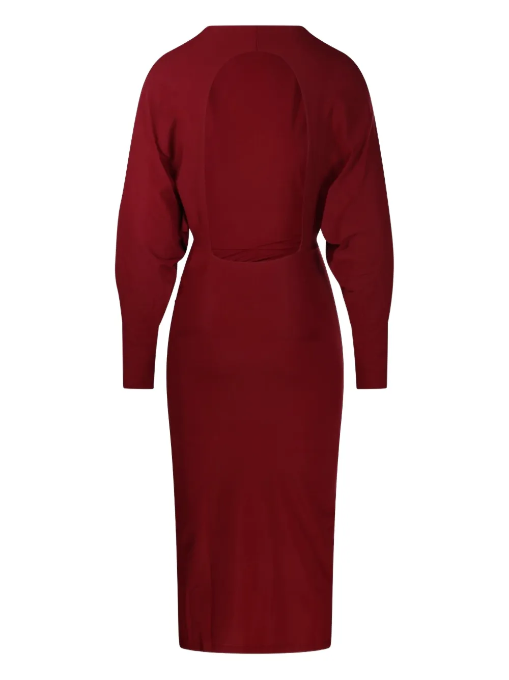 Amazuìn Karen gedrapeerde jurk met open rug Rood