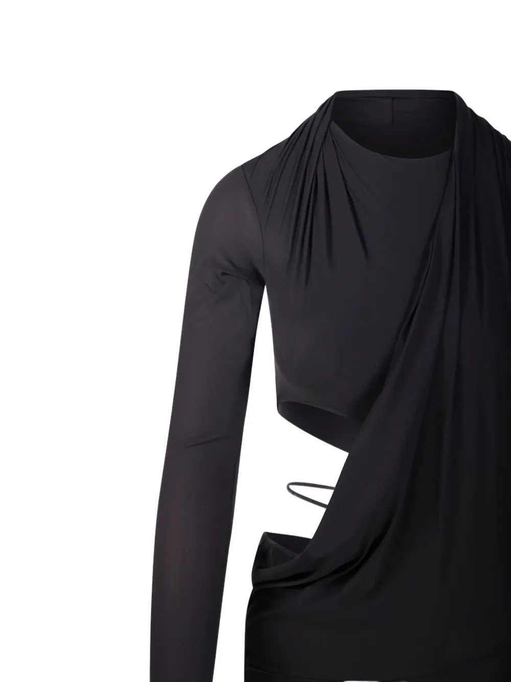 Amazuìn Gedrapeerde jurk met uitgesneden detail Bruin