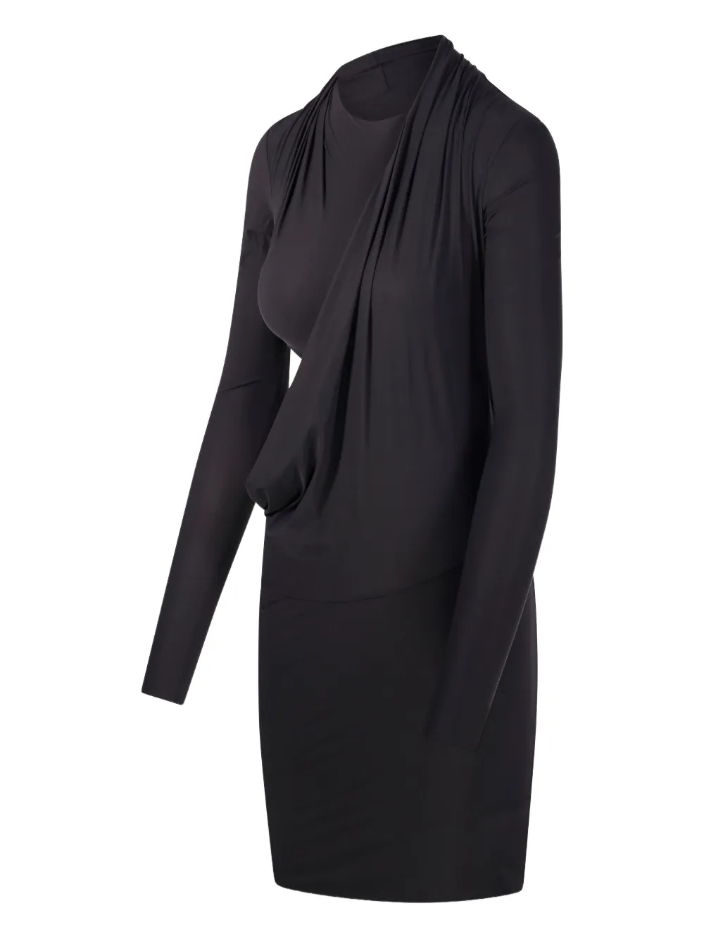 Amazuìn Gedrapeerde jurk met uitgesneden detail Bruin