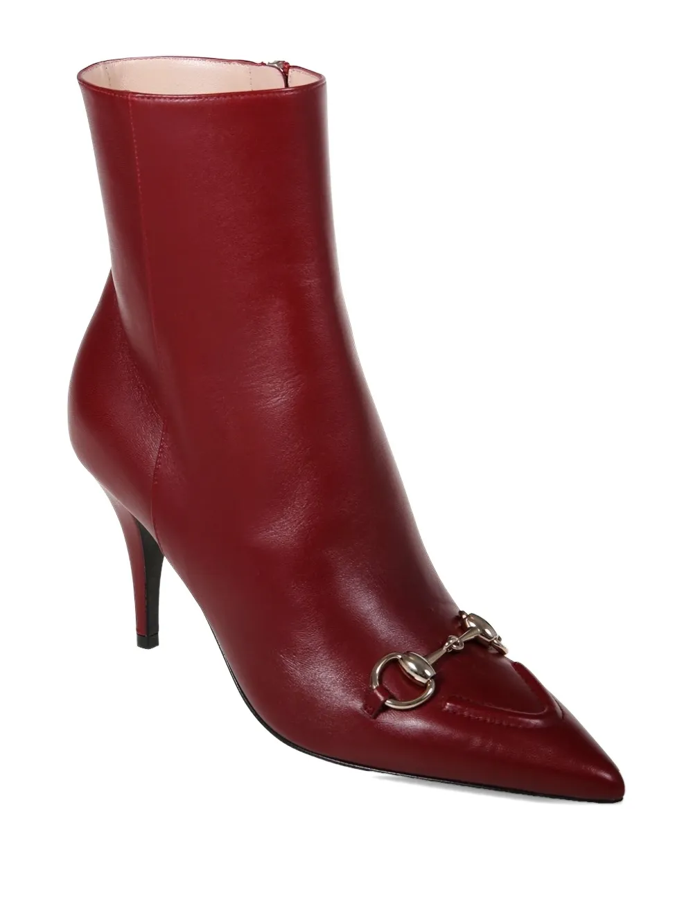 Gucci 85 mm Horsebit laarzen met puntige neus Rood