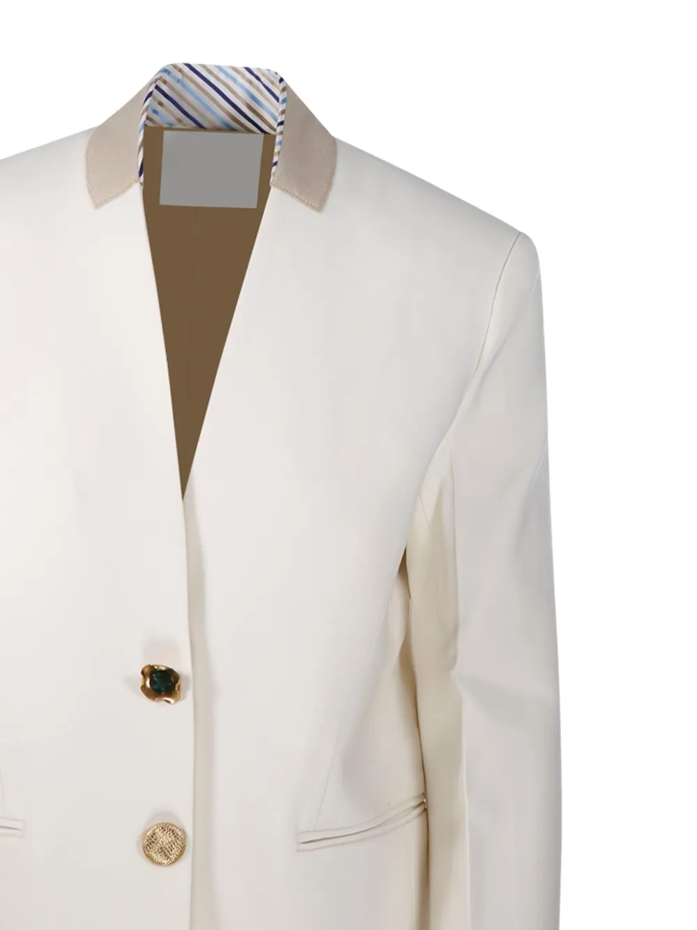 Di Stavnitser Buttoned Collar Jacket In White