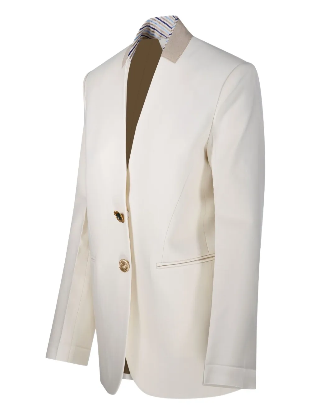 Di Stavnitser Buttoned Collar Jacket In White