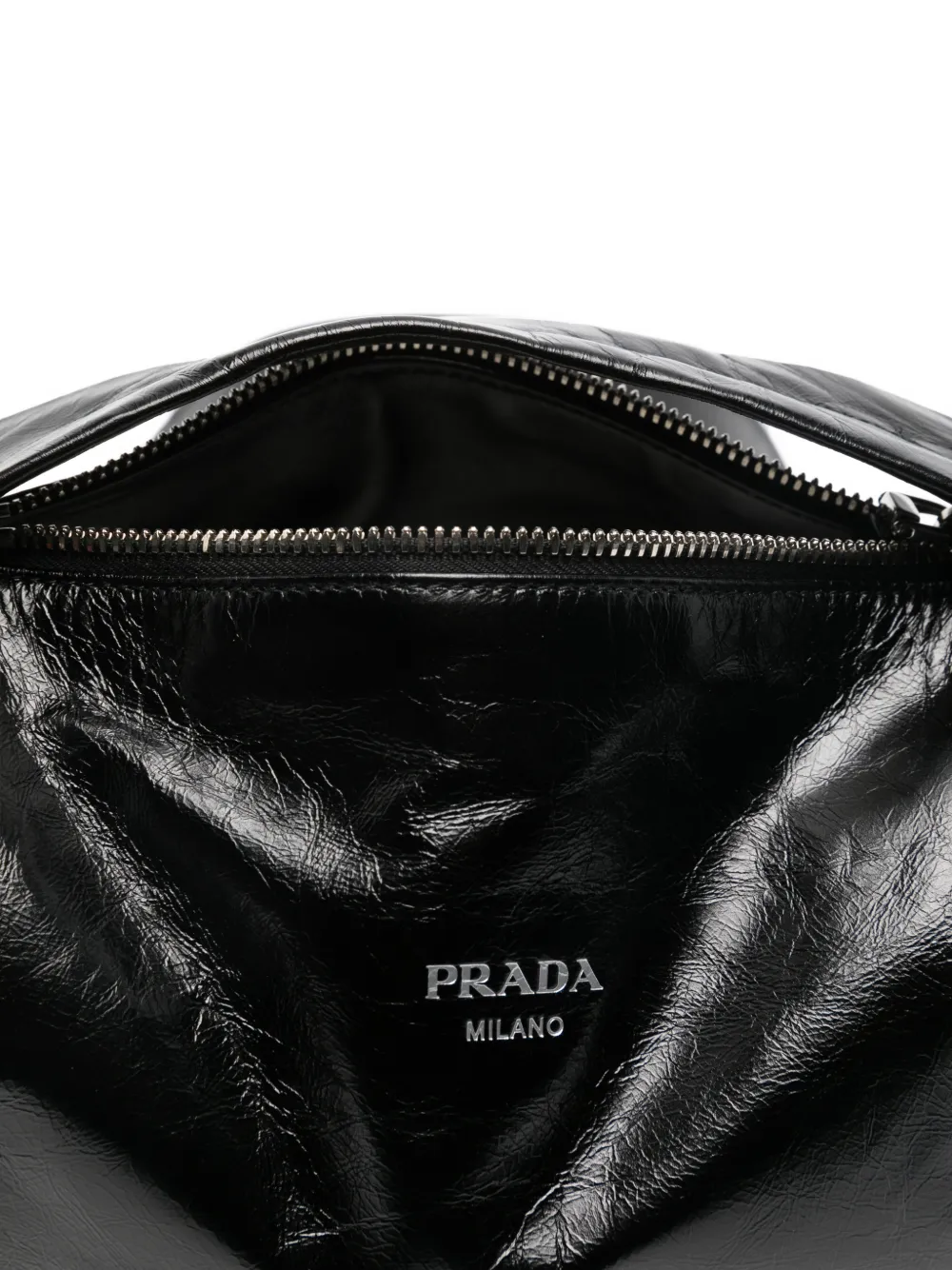 Prada Leren messengertas Zwart
