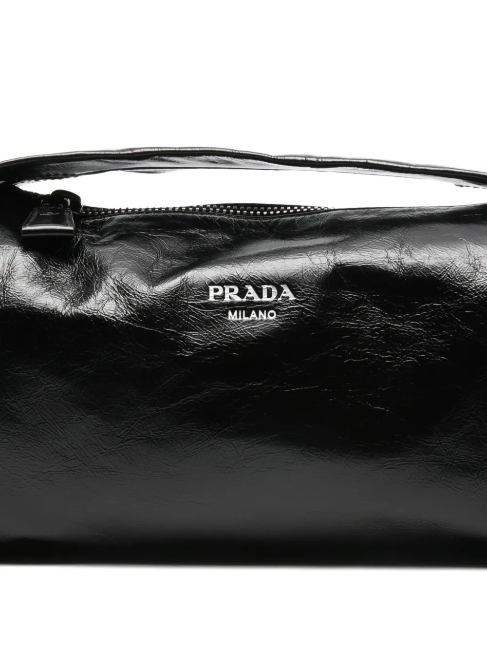 Prada Leren messengertas Zwart