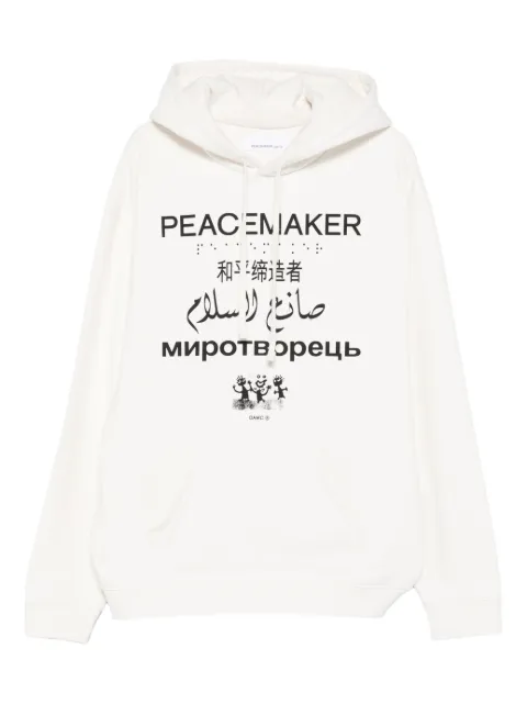 Peacemaker Oamc graphic-lettering long-sleeve hoodie 