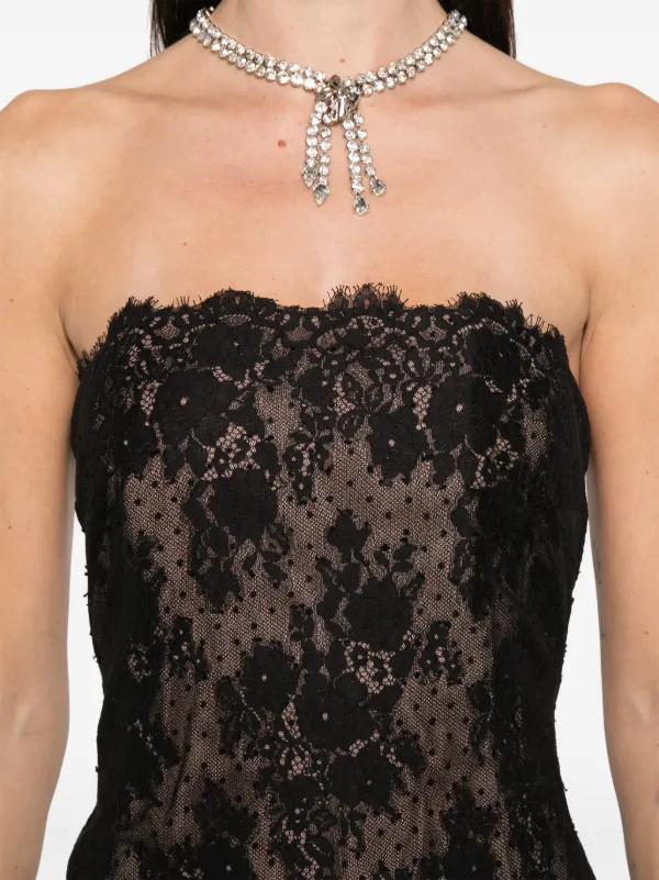 Retrofete Lace Tulle Maxi Dress - Black