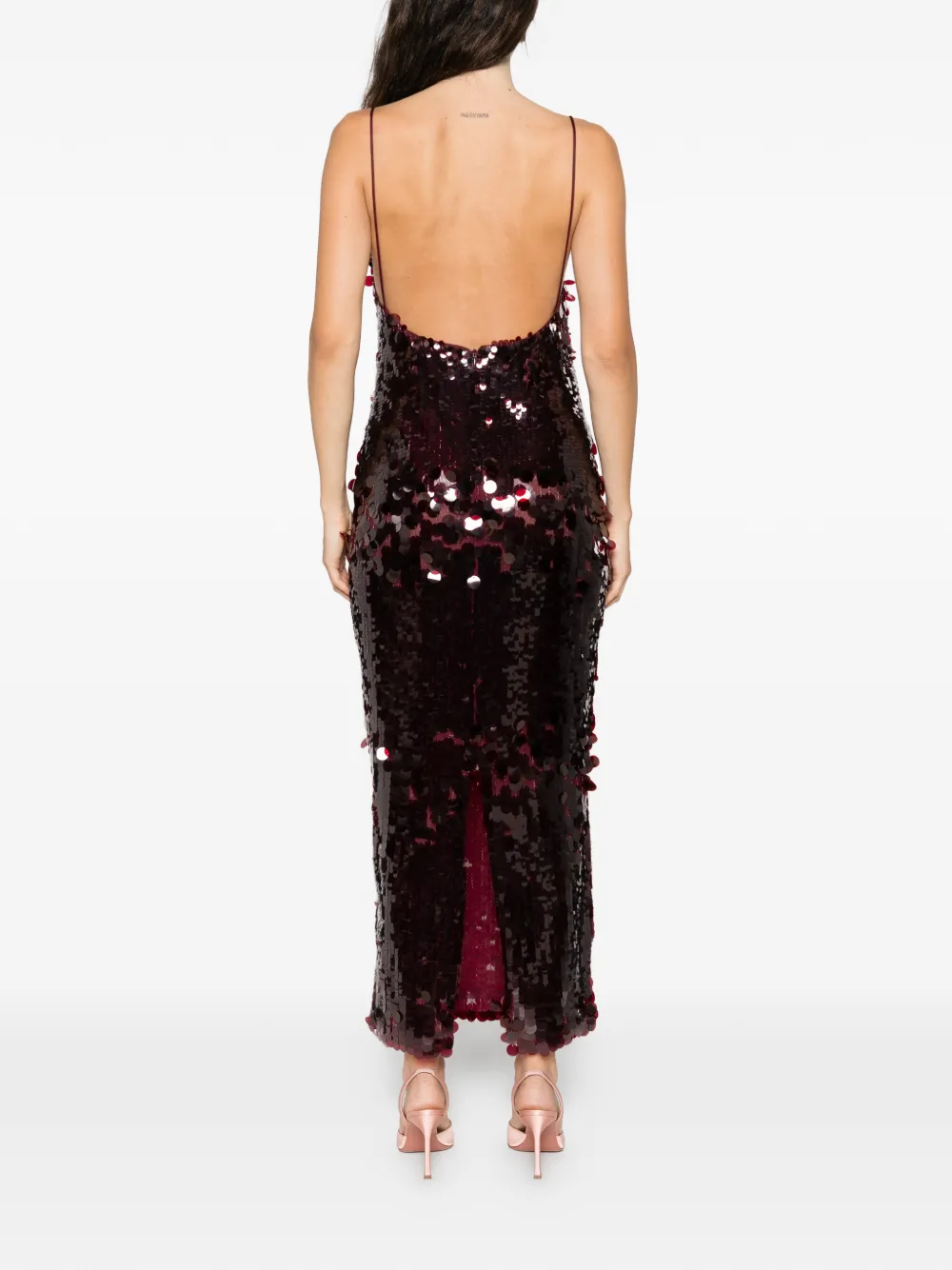 Retroféte Alana Sequin Strap Midi Dress In Animal Print