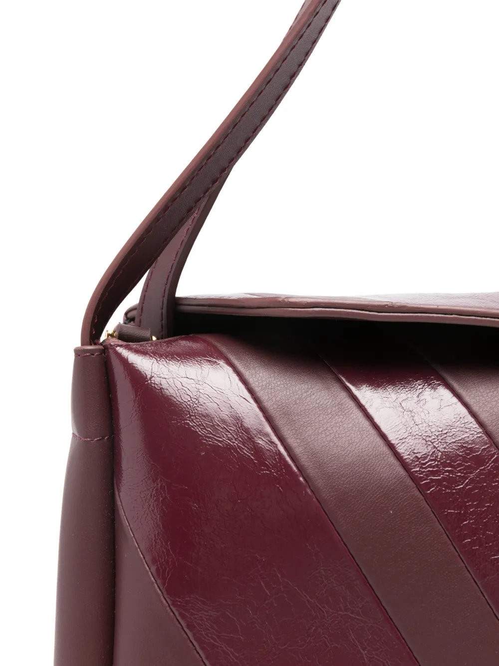 Themoirè Eudora Diagonal-stripe Shoulder Bag In Purple