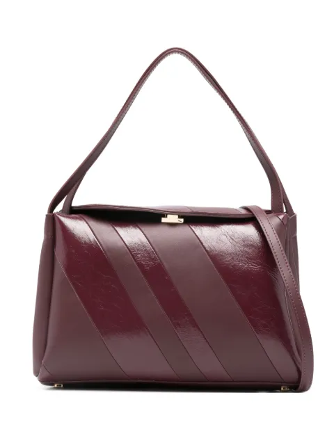 Themoirè Eudora diagonal-stripe shoulder bag