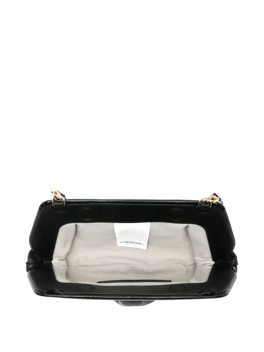 Themoirè Ruched-detail Clutch Bag In Black
