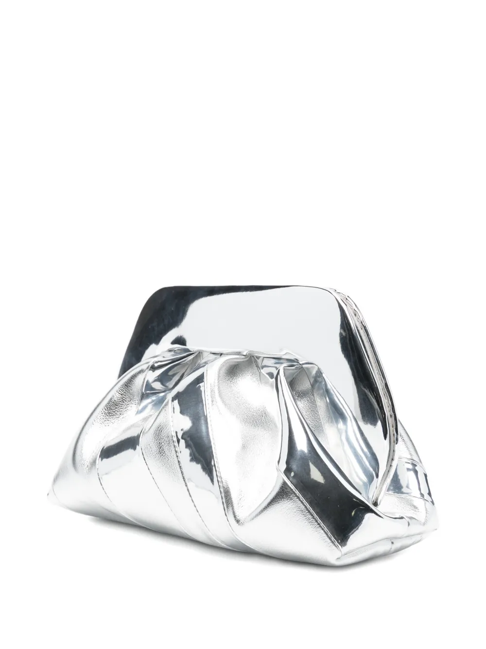 Themoirè Tia Clutch Bag In Silver