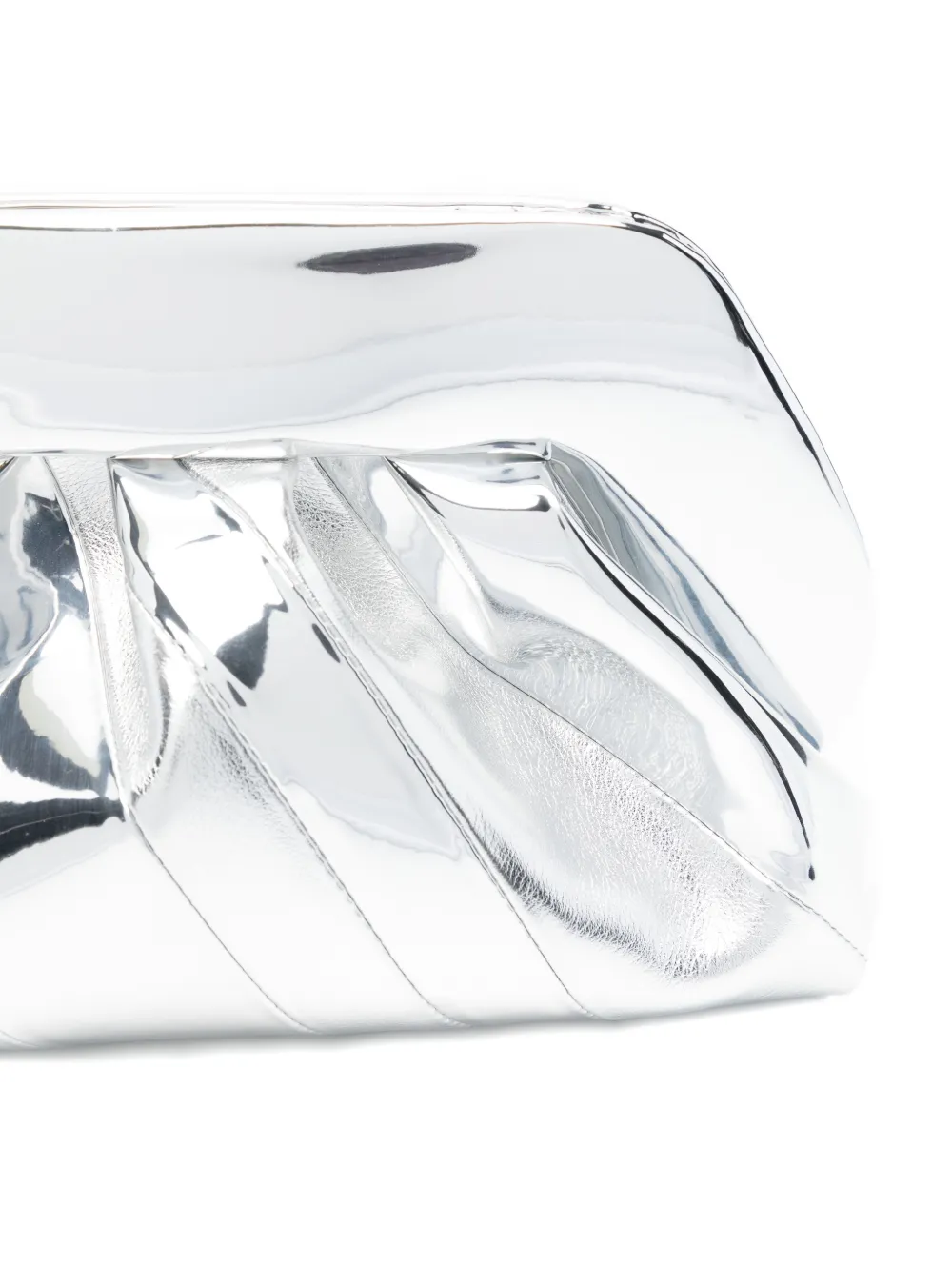Themoirè Tia Clutch Bag In Silver
