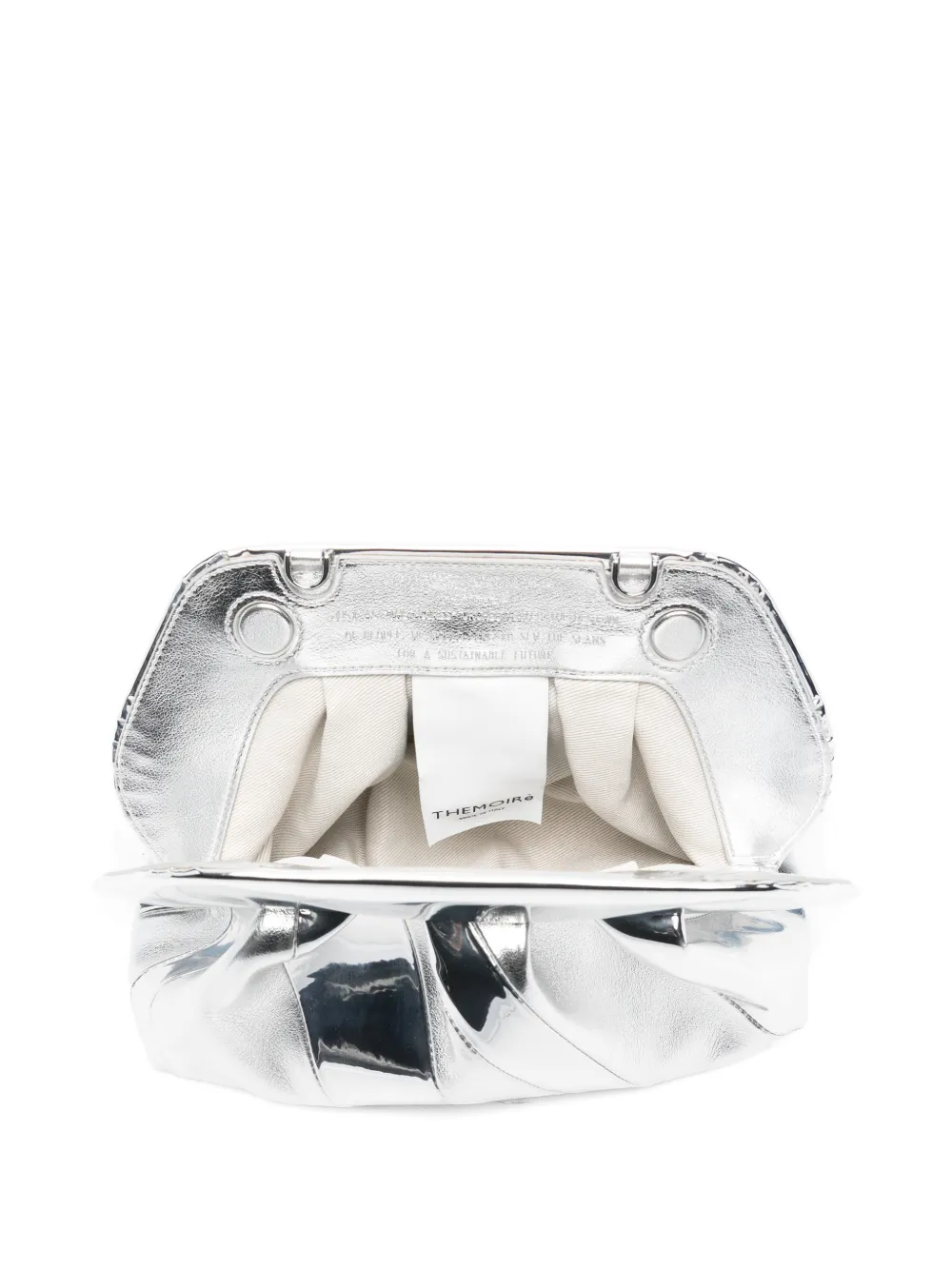 Themoirè Tia Clutch Bag In Silver