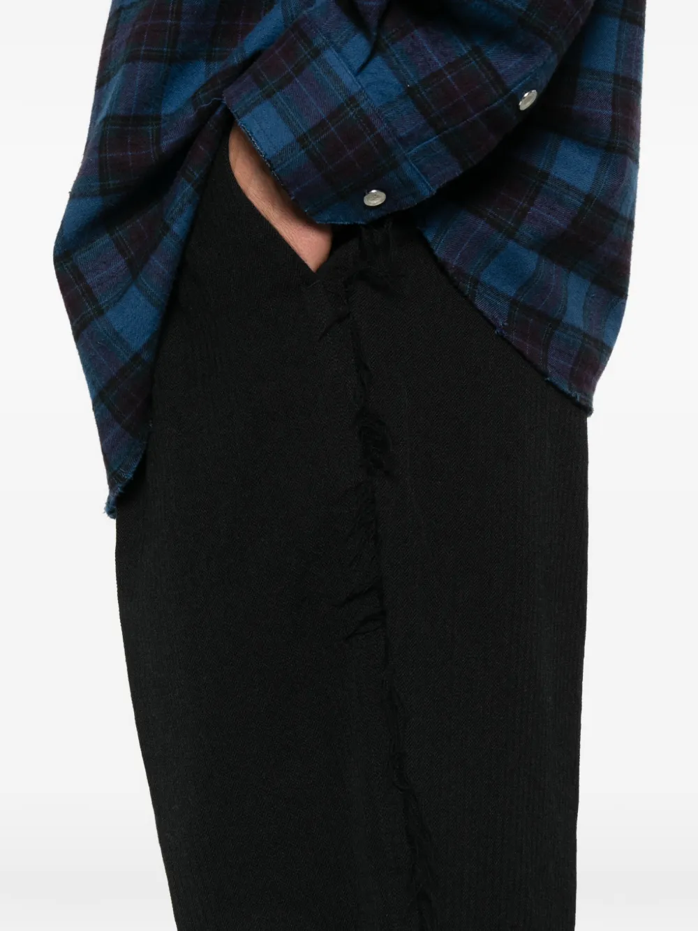 Needles Broek met franje Zwart