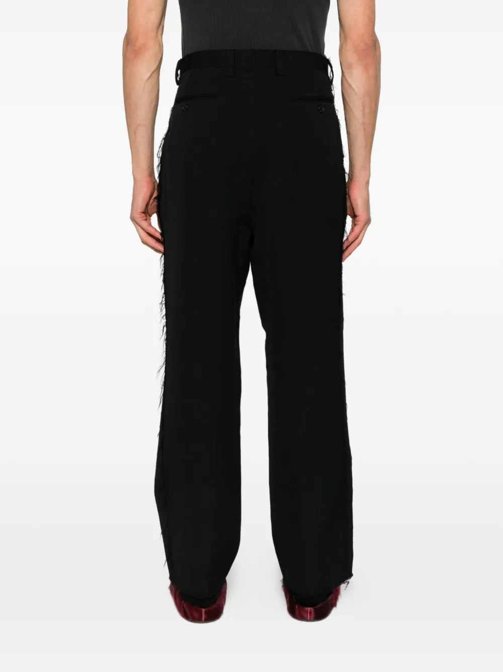 Needles Broek met franje Zwart