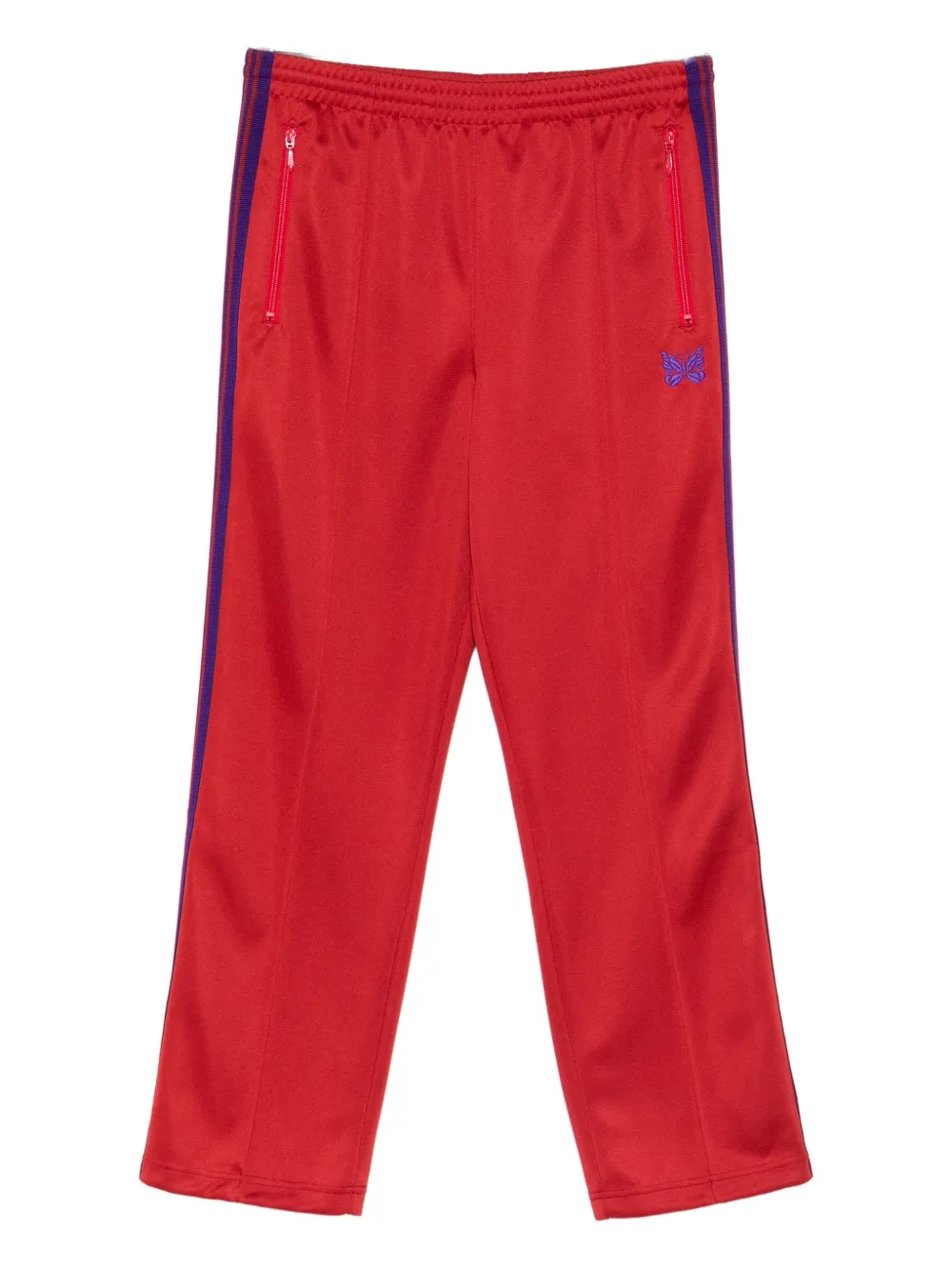 Needles Zip Detail Trousers | Red | Image 1