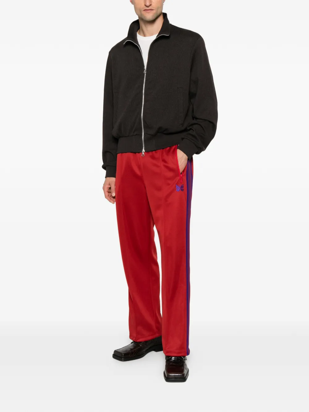 Needles Broek met ritsdetail - Rood