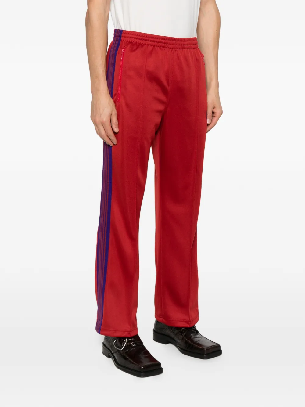Needles Zip Detail Trousers In Red
