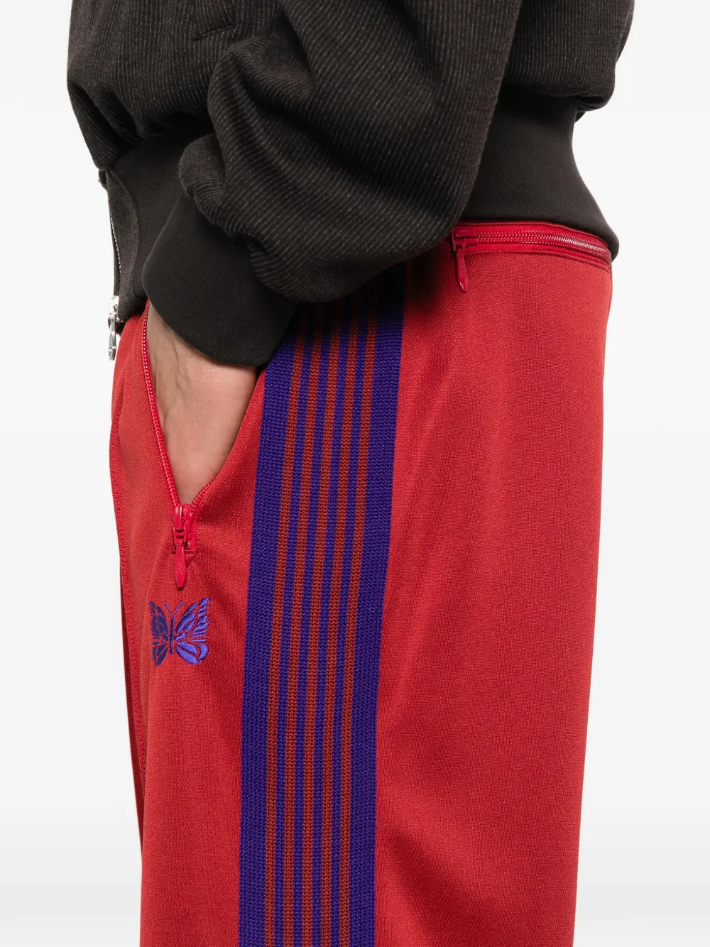 Needles Zip Detail Trousers In Red