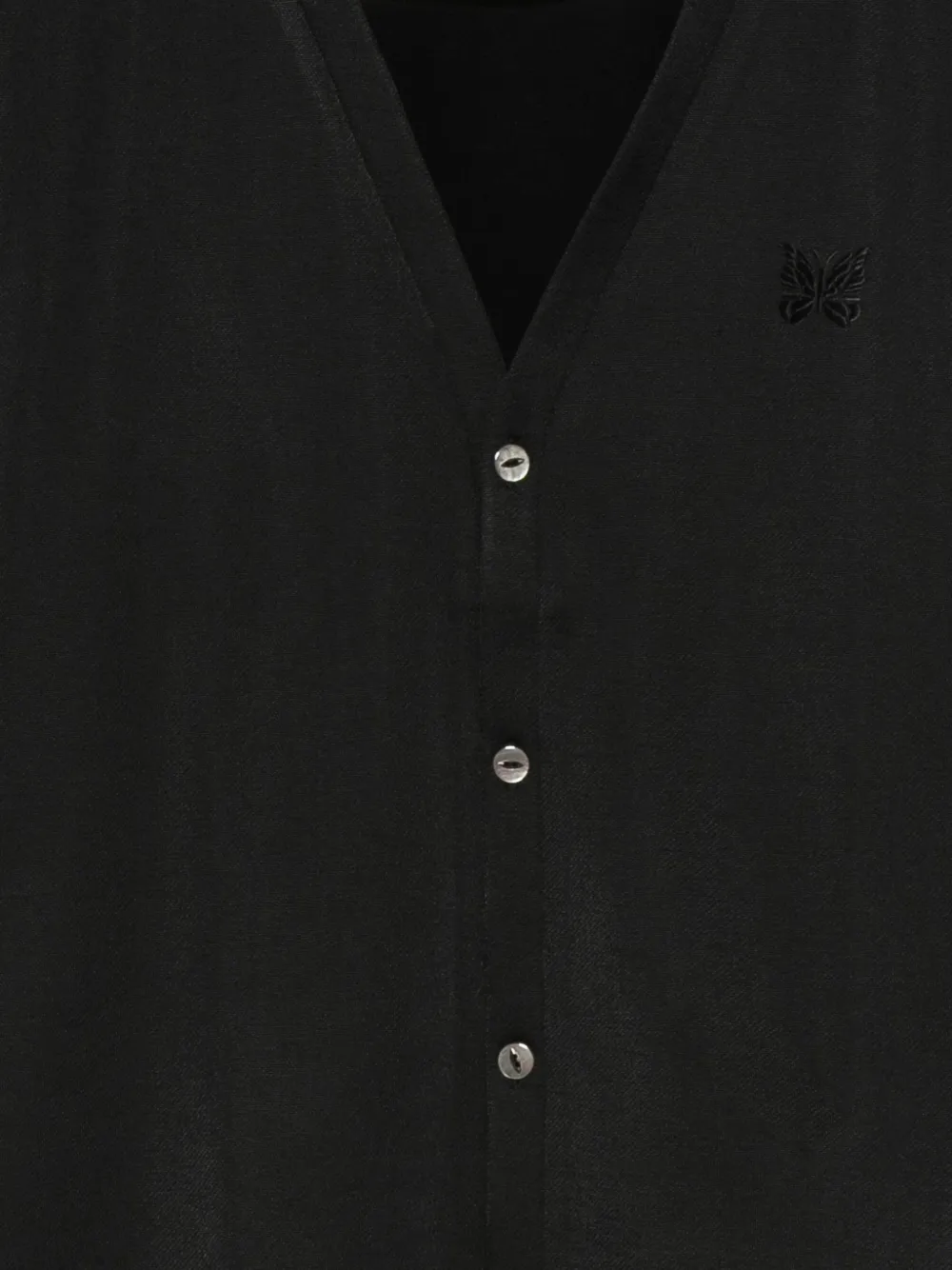 Needles Vest met V-hals Zwart