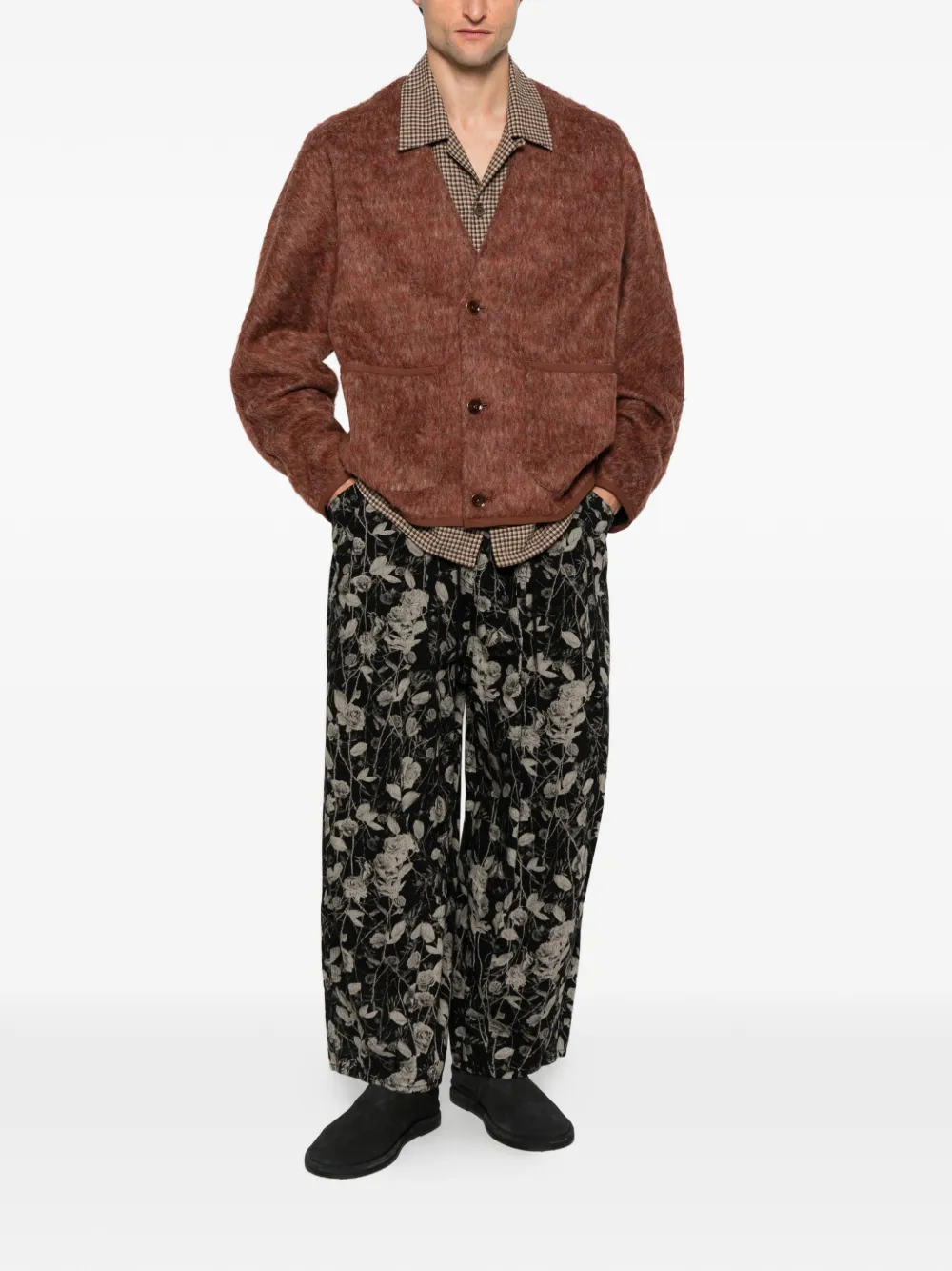 Needles floral trousers - Zwart