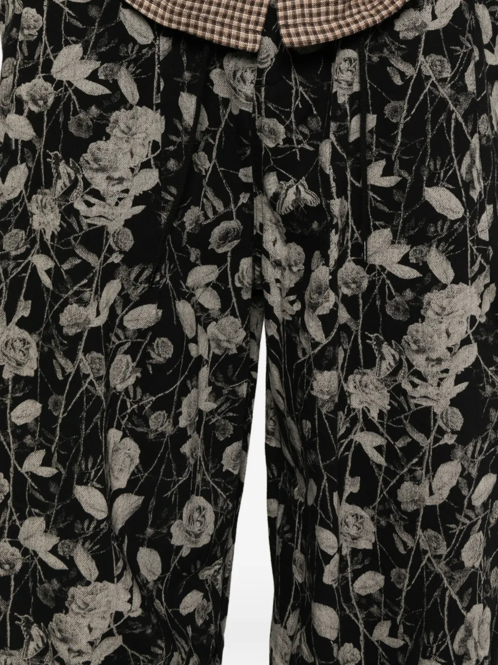 Needles Broek met bloemen Zwart