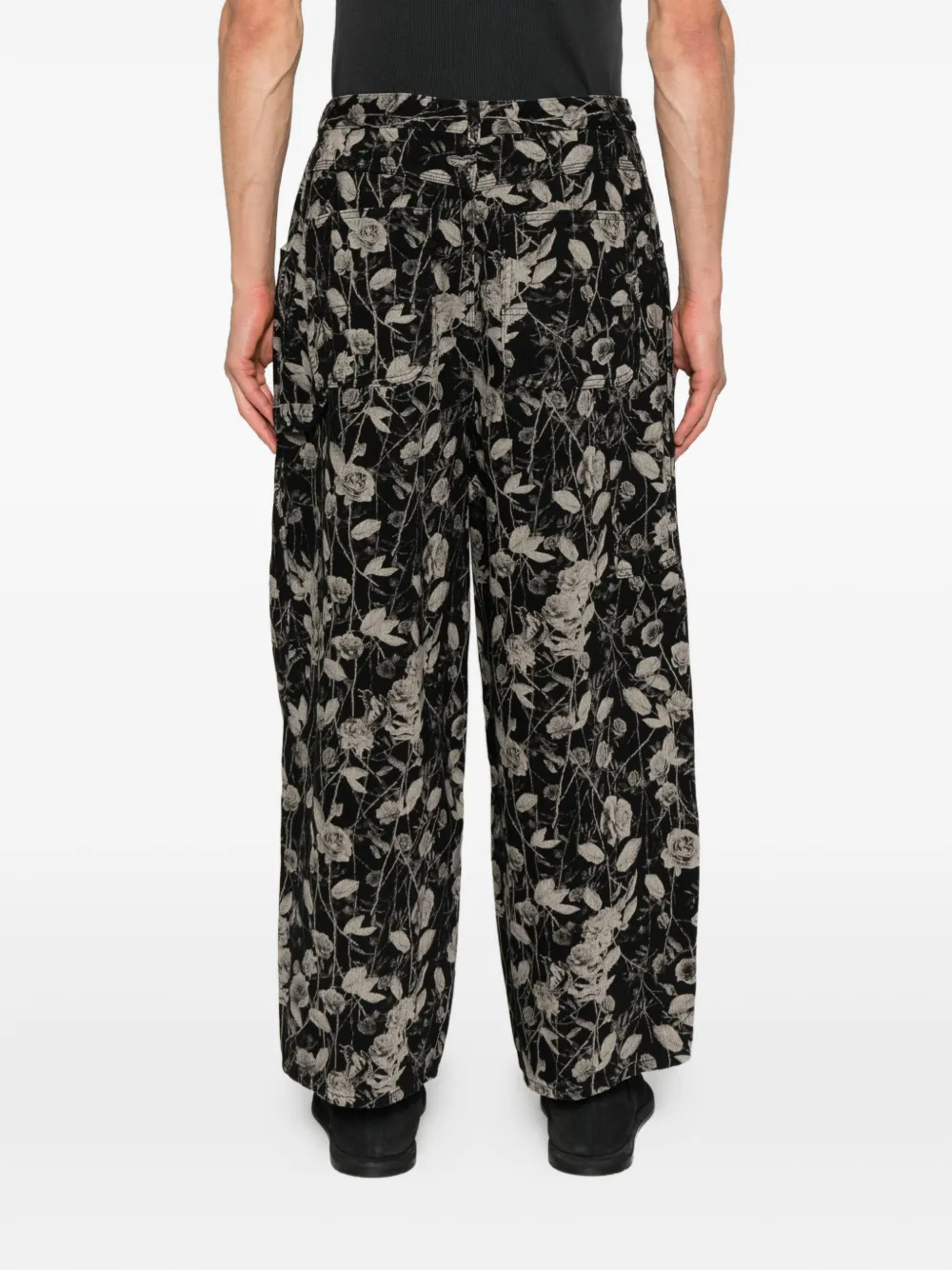 Needles Broek met bloemen Zwart