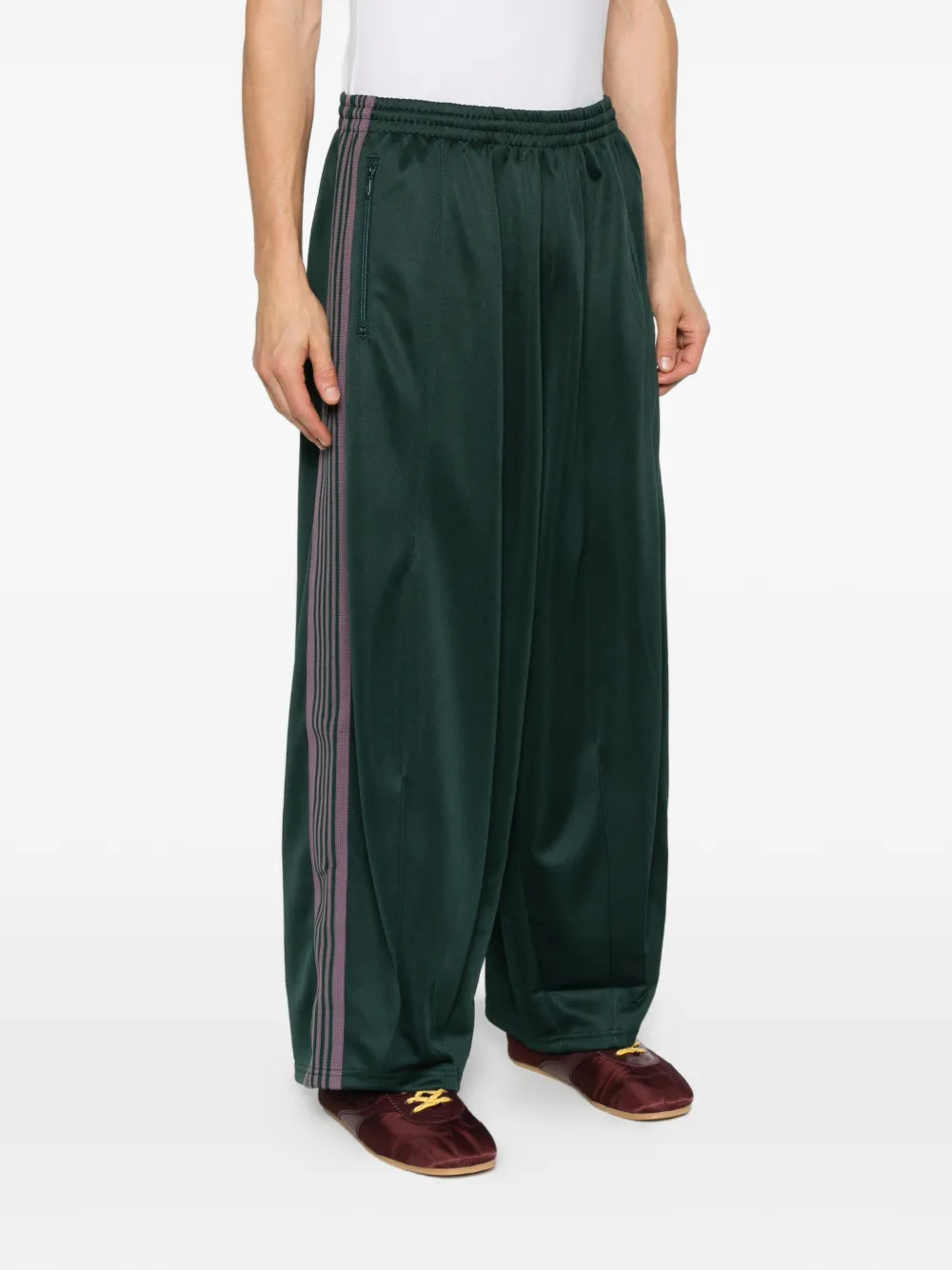 Needles Broek met zijstreep Groen