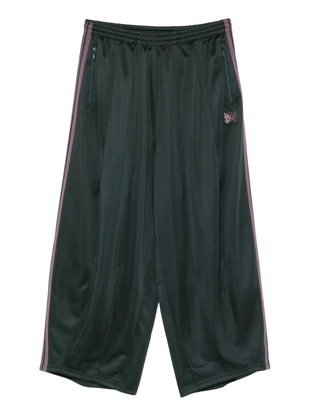 Needles side stripe zip trousers | Green | Image 1