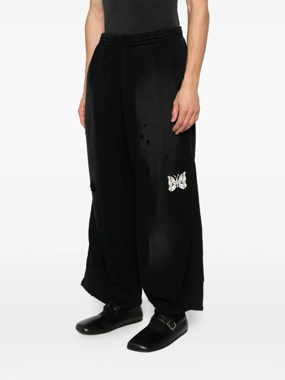 Needles Deconstructed H.d. Sweat Pant In Black