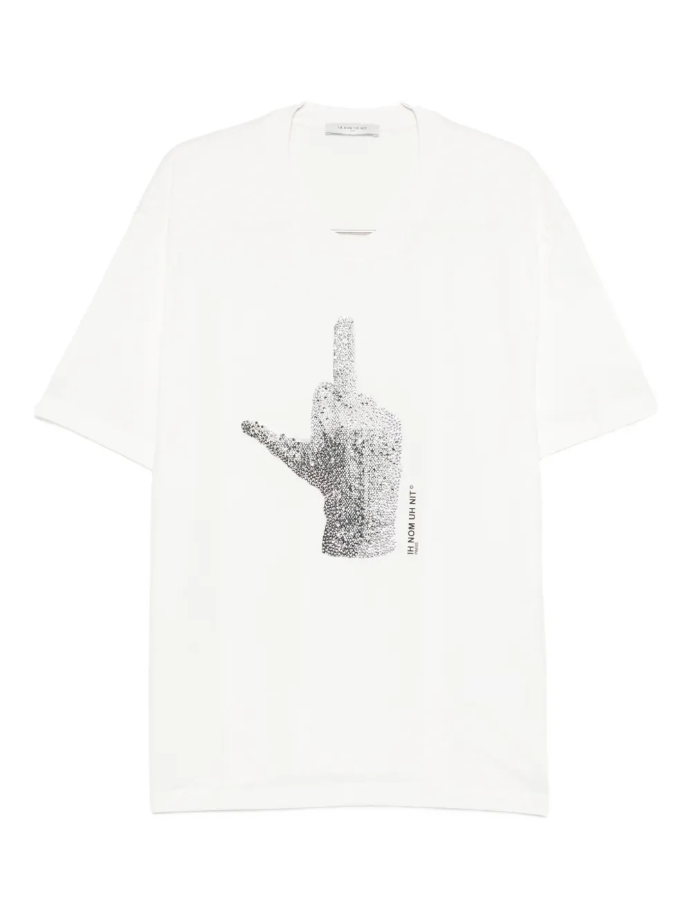 Ih Nom Uh Nit Diamond Glove Hotfix T-shirt - Bianco