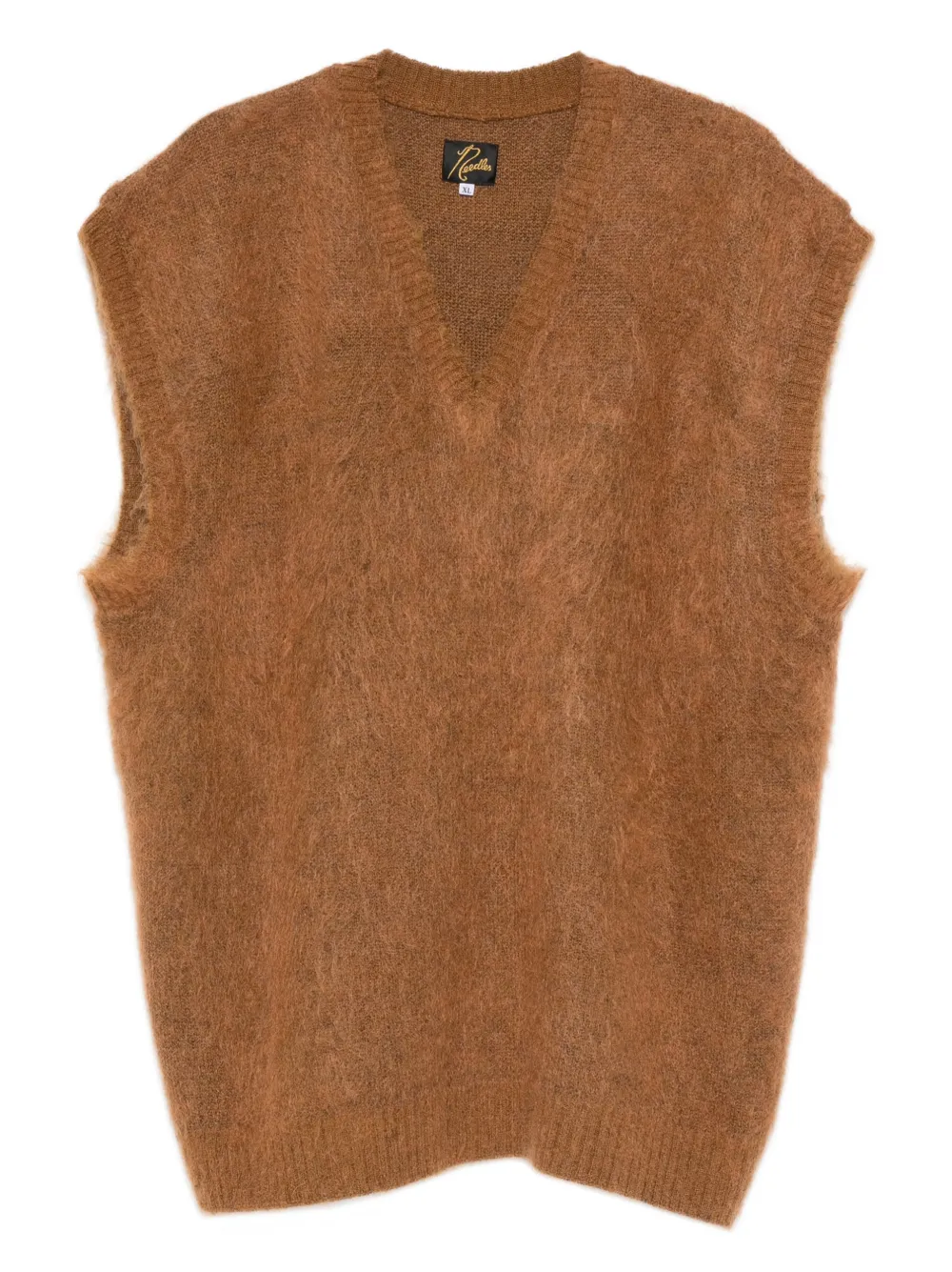 Needles sleeveless wool gilet | Brown | Image 1