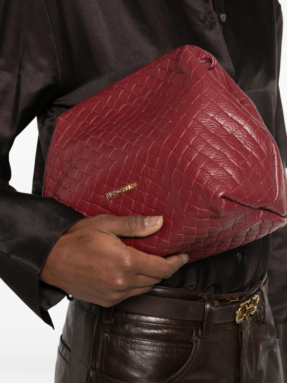 Marc Ellis Arlena M Plot quilted-design clutch bag | Image 2