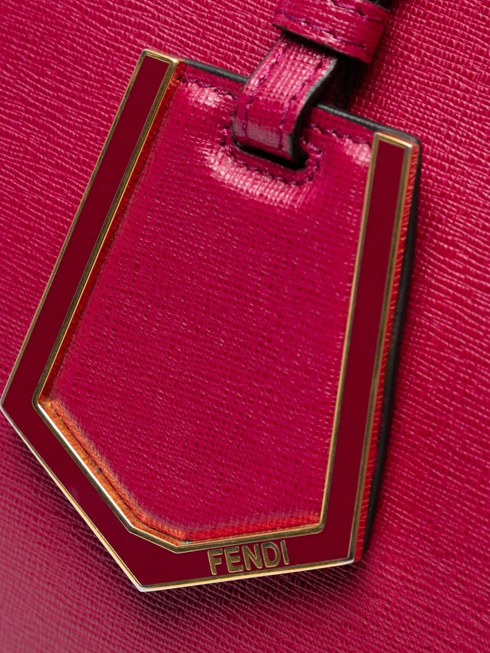 Pre-owned Fendi 2010-2025 Medium Leather 2jours Satchel In Red