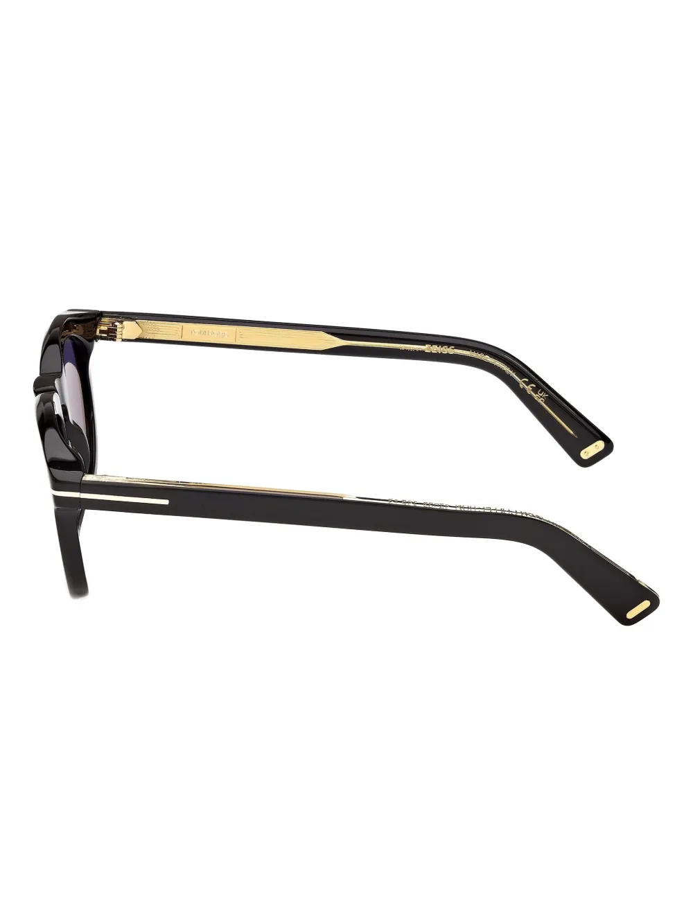 TOM FORD Eyewear Zonnebril met rond montuur Zwart