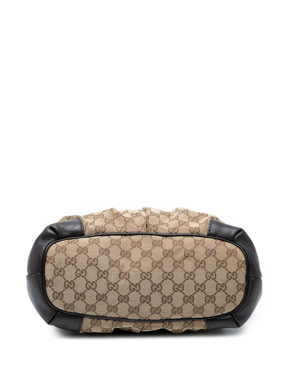 Pre-owned Gucci 2016-2025 Gg Canvas Sukey Satchel In Brown