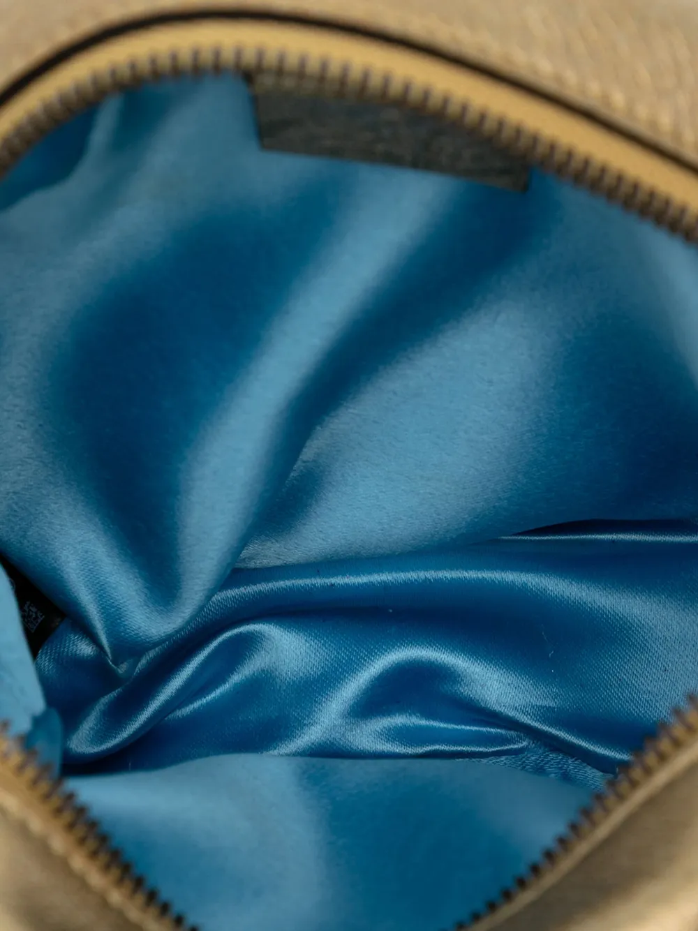 Pre-owned Gucci 2016-2025 Mini Gg Marmont Matelasse Metallic Leather Round Crossbody Bag In Gold