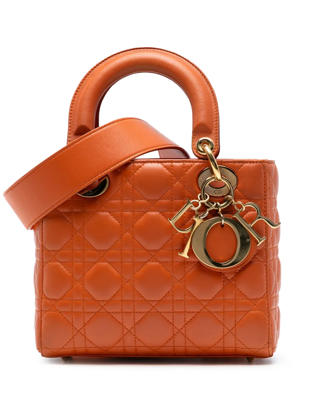 Christian Dior Pre-Owned 2016 スモール ラムスキン カナージュ My ABCDior レディ ディオール Christian Dior Pre-Owned 2016 スモール ラムスキン カナージュ My ABCDior レディ ディオール