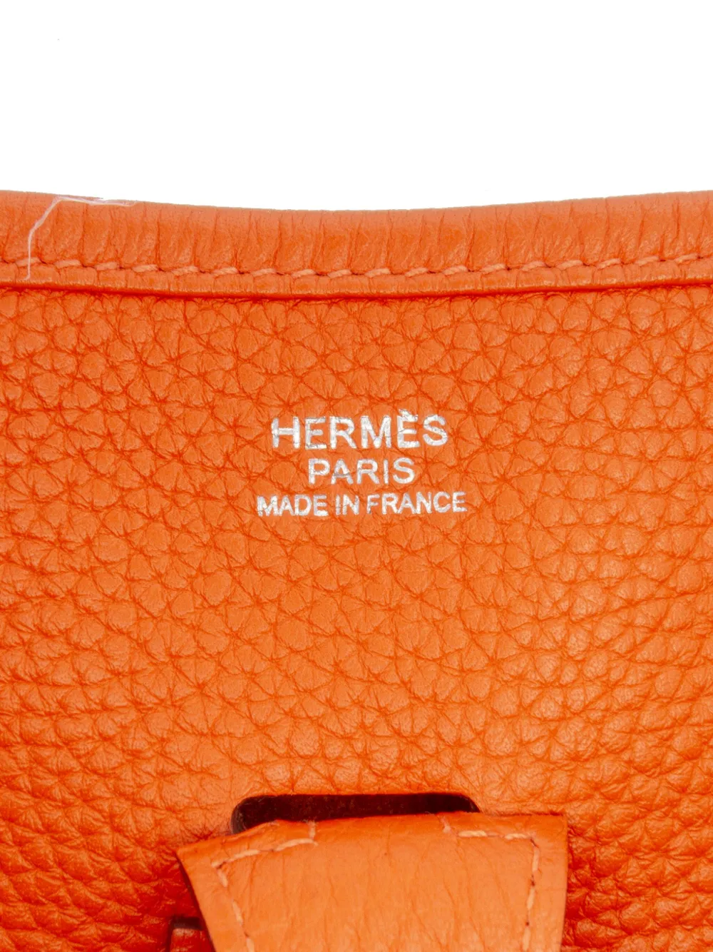 Pre-owned Hermes 2010 Clemence Evelyne Iii 29 Crossbody Bag In Orange