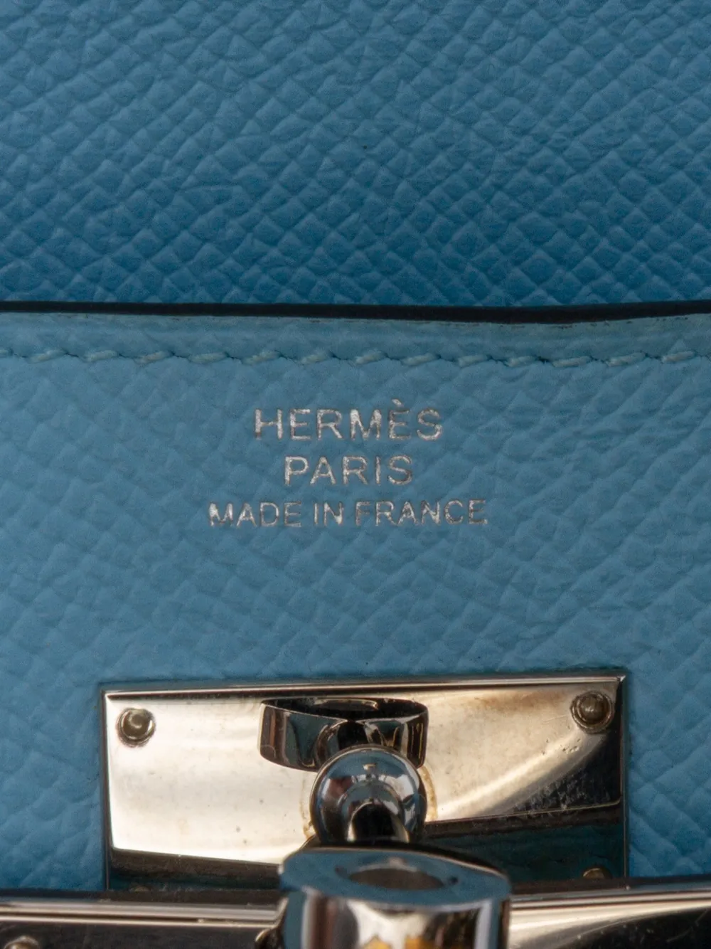 Pre-owned Hermes 2018 Epsom Kelly Longue Wallet Long Wallets In Blue