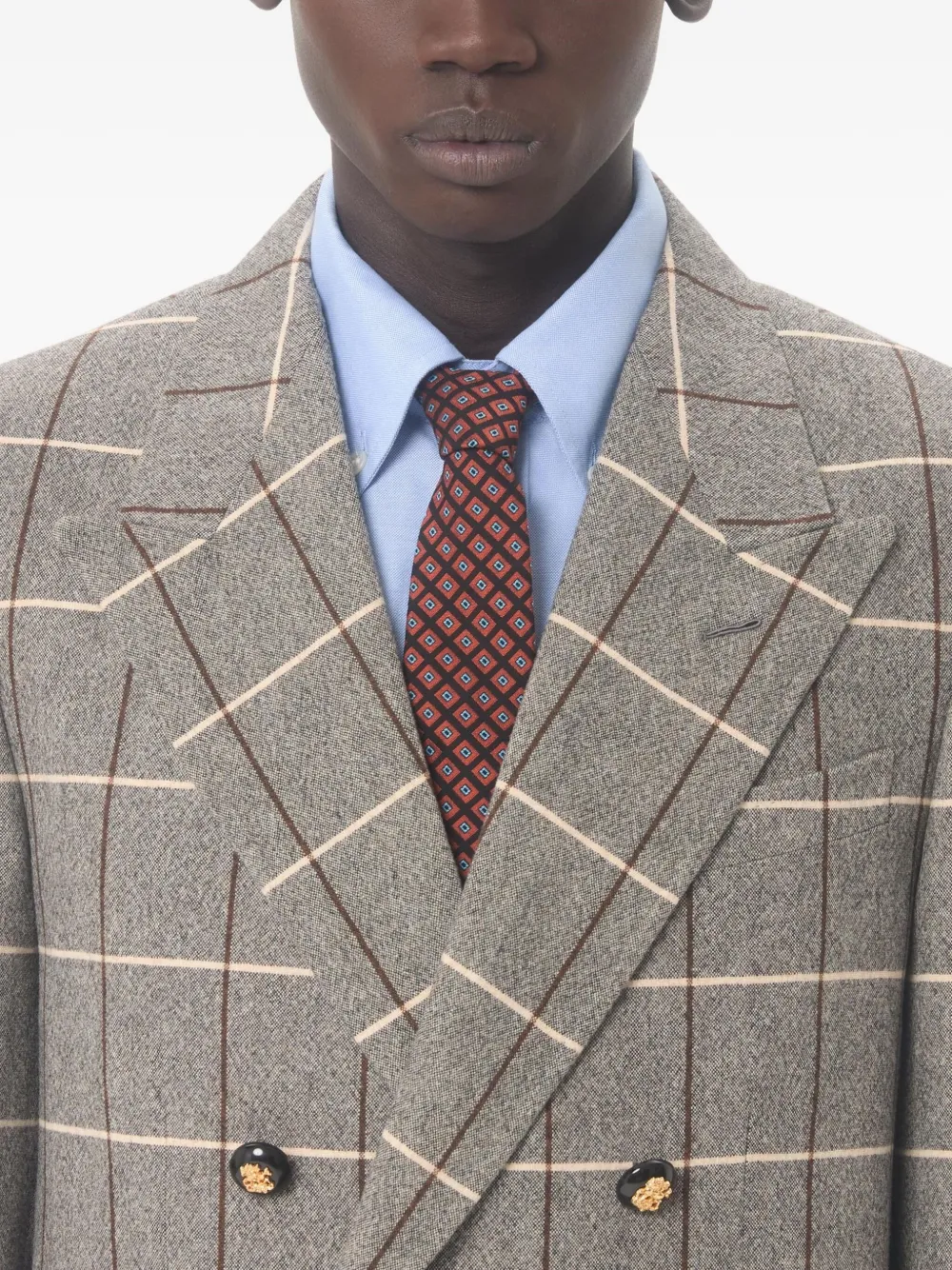 Valentino Garavani Stropdas met patroon en VLogo-plakkaat Zwart