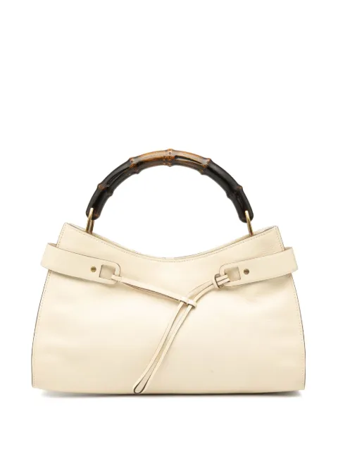 Gucci Pre-Owned شنطة يد 'باغ' جلد بمقبض علوي بامبو 2000-2015