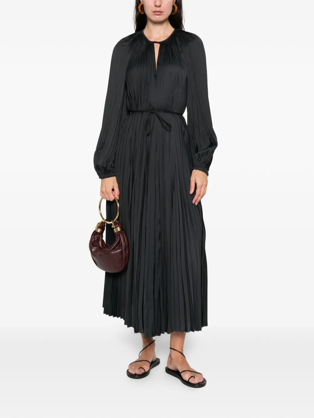 Ulla Johnson Tie-detail Midi Dress In Black