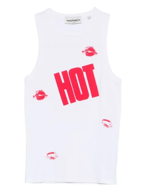 CARNE BOLLENTE Kiss Me I'm Hot lip-print vest