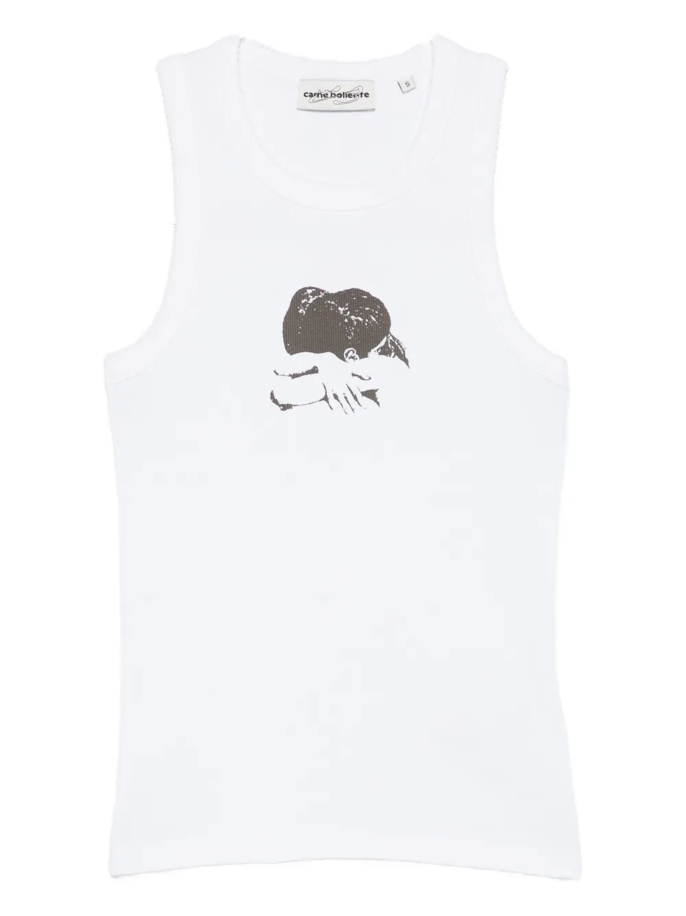 CARNE BOLLENTE Back In Your Arms tank top - Bianco