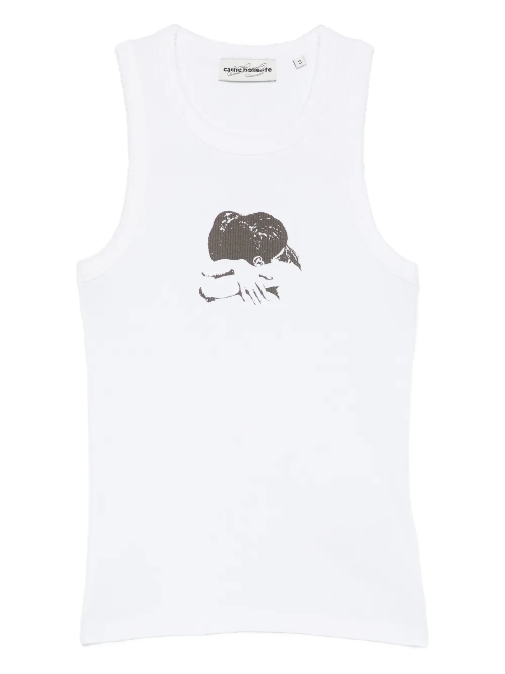 Carne Bollente Back In Your Arms Tank Top In White