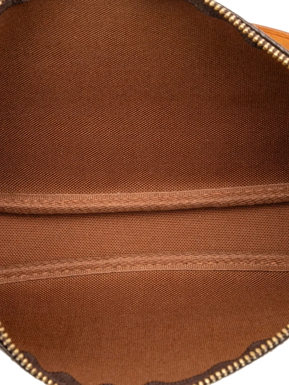 Pre-owned Louis Vuitton 2000 Monogram Pochette Accessoires Shoulder Bag In Brown