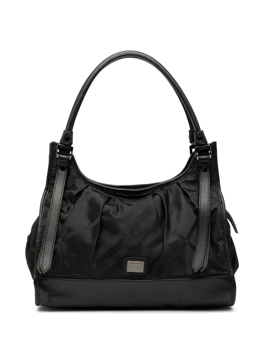 Burberry Pre-Owned 2000-2017 Tonal Check Nylon shoulder bag - Nero