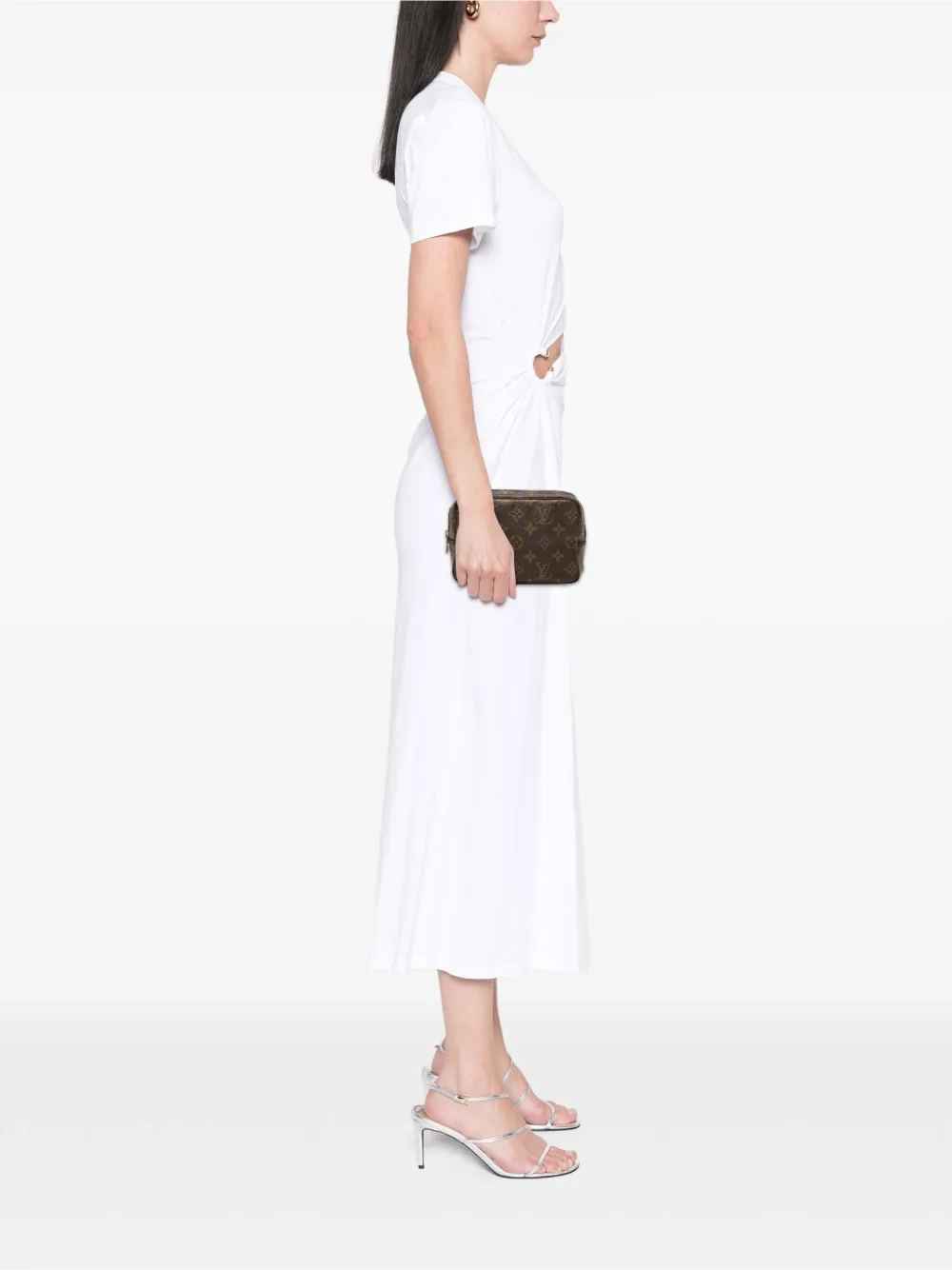 Pre-owned Louis Vuitton 1988 Monogram Trousse Toilette 18 Clutch Bag In Brown