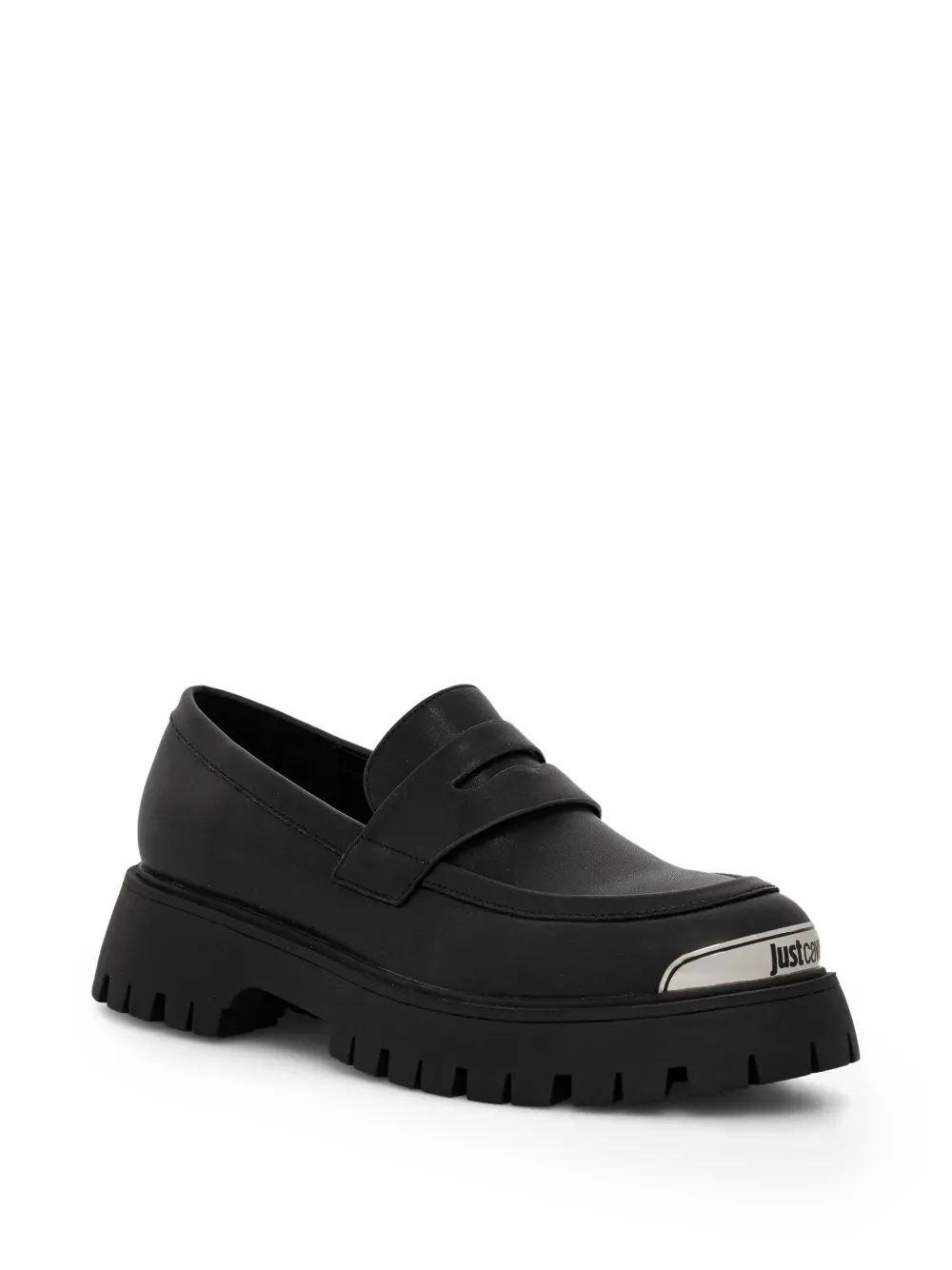 Just Cavalli Loafers met logodetail Zwart